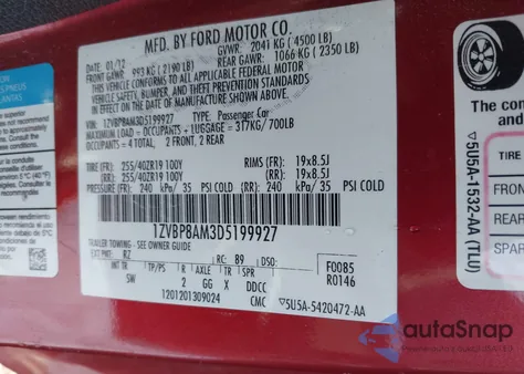 2013 Ford Mustang V6 Premium из США, поврежденный, VIN 1ZVBP8AM3D5199927